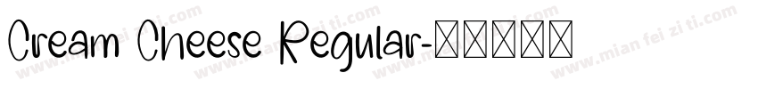 Cream Cheese Regular字体转换